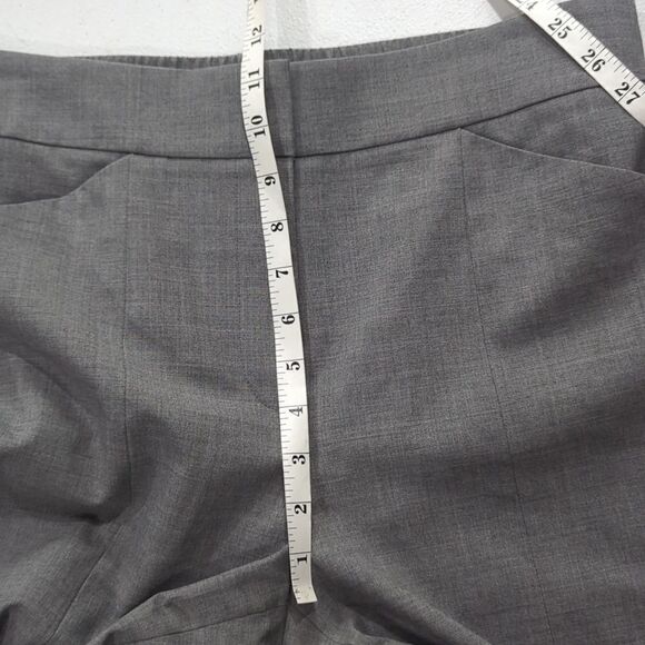 Halston Heritage Dress Pants Womens 8 Gray Wide Leg Split Leg Wool Blend Pants - Picture 11 of 13